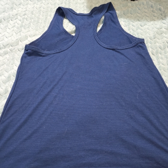 Navy Racerback Athletic Tank Top - Picture 3 of 3